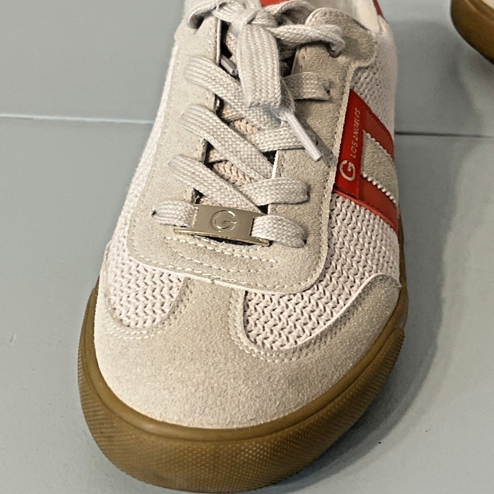 GBG Los Angeles Olimpia Sneakers Women's Size 9M Beige with Orange Accents - Picture 12 of 13